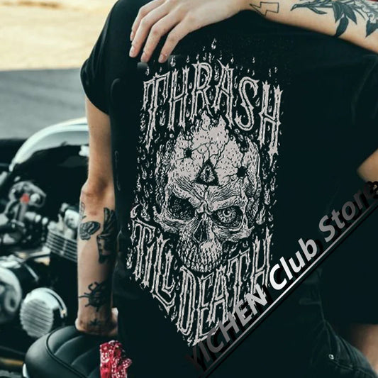 Voodoo Cycle House Motorcycle T-Shirt American Retro
