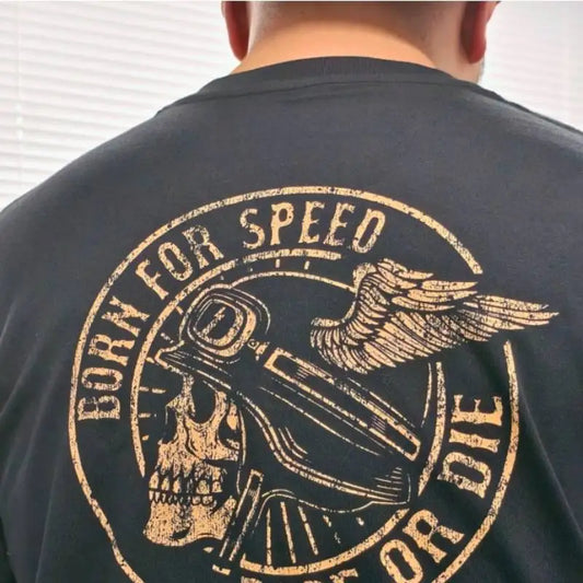 Voodoo Machine CO. Motorcycle Skull Men's and Women's T-shirts