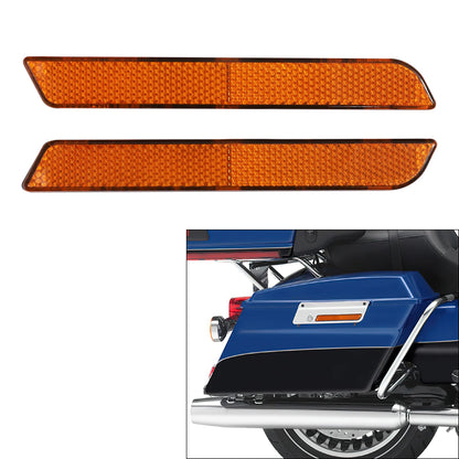 Voodoo Cycle House Saddlebag Latch Reflectors For Harley-Davidson Touring Models Street Electra Glide 1993-2013