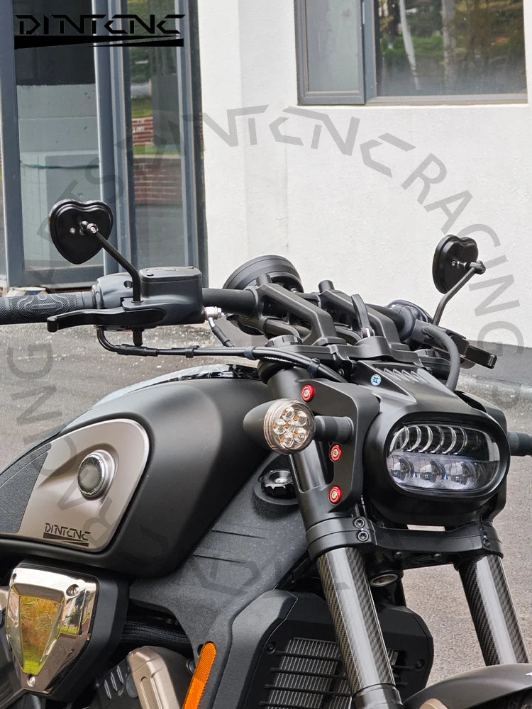 Custom Heart Shaped Rearview Mirrors Universal For Switchback FLD Street Bob FXDB Fat Bob FXDF Low Rider FXDL Wide Glide FXDWG