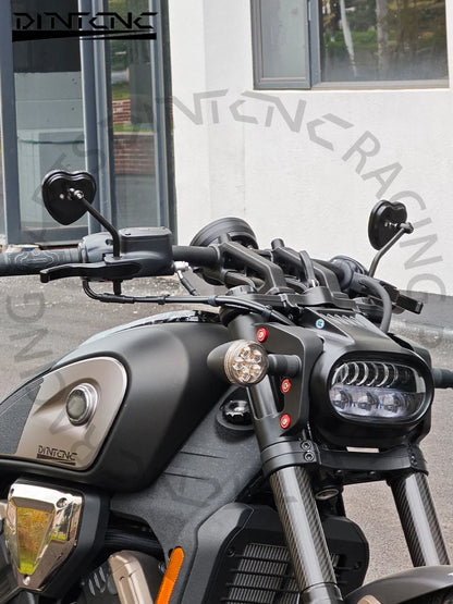 Custom Heart Shaped Rearview Mirrors Universal For Switchback FLD Street Bob FXDB Fat Bob FXDF Low Rider FXDL Wide Glide FXDWG