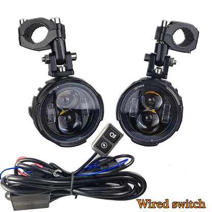 Voodoo Cycle House Pair of 100W Motorcycle Fog Lights Led Auxiliary Driving Light Spotlight