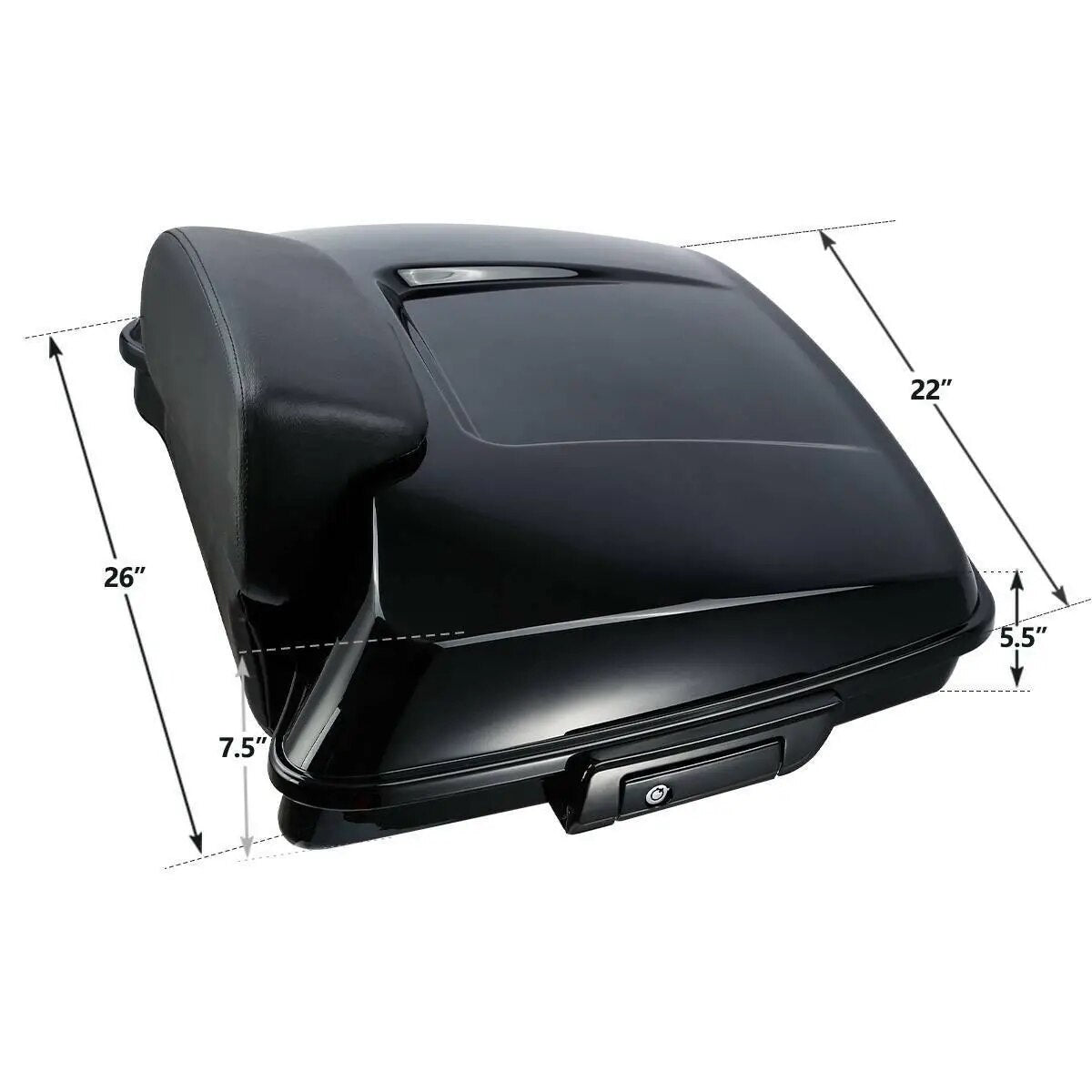 Voodoo Cycle House Custom Tour Pack & Mounting Plate For Harley-Davidson Touring Models Road King Street Glide 2014-UP