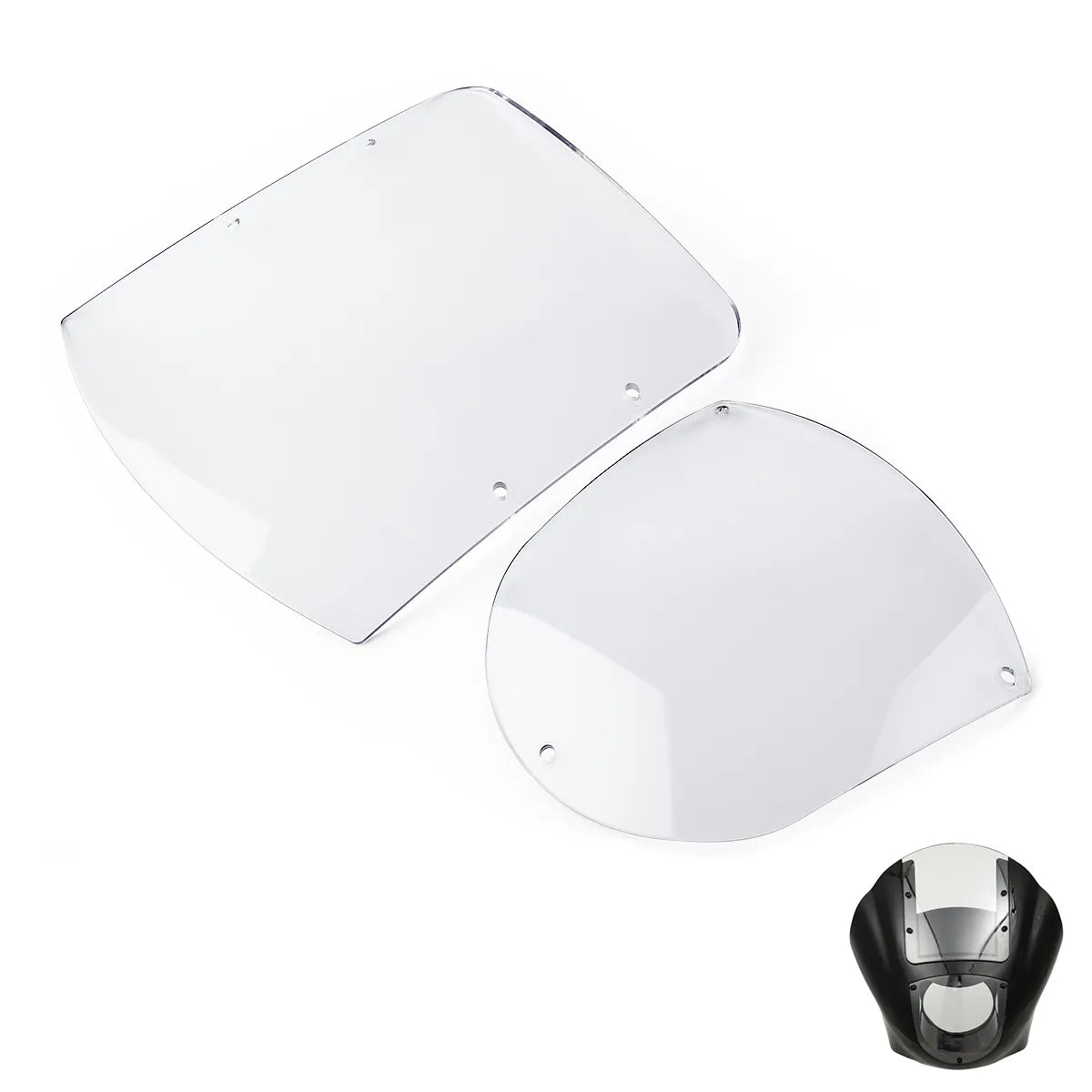 Voodoo Cycle House Quarter Windshield Fairing Kit For Harley-Davidson Sportster XL 1988-2016 Dyna 1995-2005 FXR 1986-1994