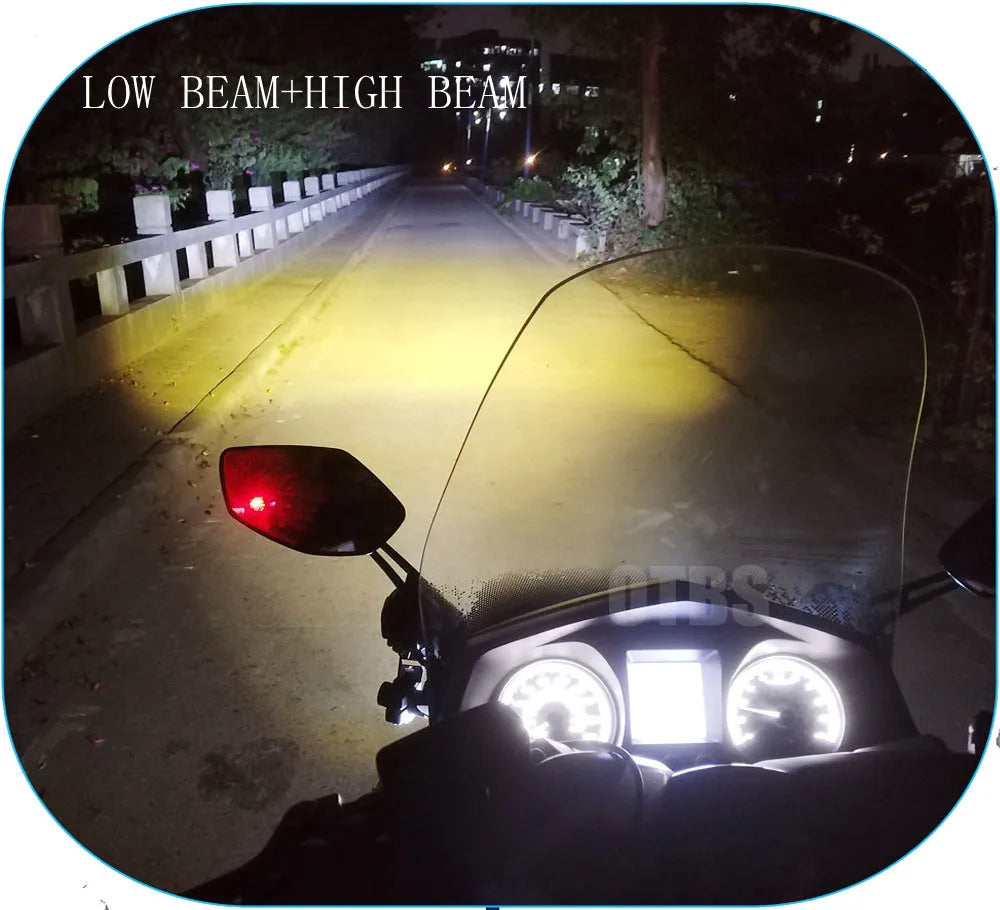 Voodoo Cycle House Pair of 100W Motorcycle Fog Lights Led Auxiliary Driving Light Spotlight