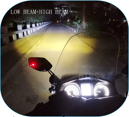 Voodoo Cycle House Pair of 100W Motorcycle Fog Lights Led Auxiliary Driving Light Spotlight