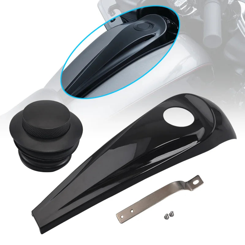 Voodoo Cycle House Custom Smooth Dash Fuel Tank Console Trim Panel Kit For Harley Touring Glides Road King 2008 Up