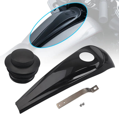 Voodoo Cycle House Custom Smooth Dash Fuel Tank Console Trim Panel Kit For Harley Touring Glides Road King 2008 Up