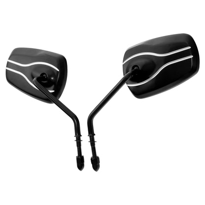 Voodoo Cycle House Custom Mirrors For Harley-Davidson & Custom Applications Sportster Dyna Softail Touring Road King Street Glide