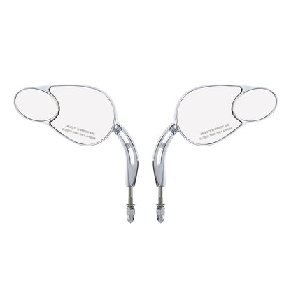 Voodoo Cycle House Custom Split Vision Mirrors For Harley-Davidson Touring Electra Street Glide Road King Fat Bob Boy Sportster 883 1200 Softail