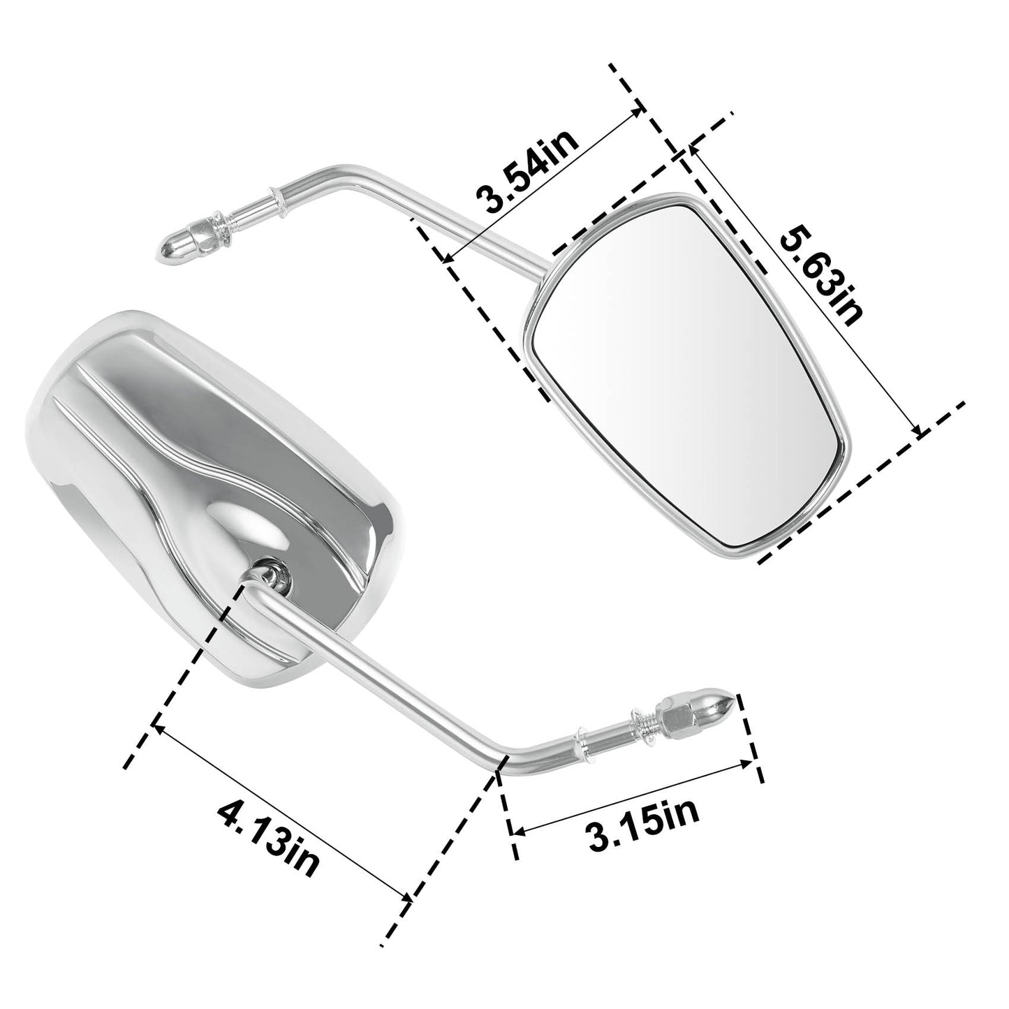 Voodoo Cycle House Custom Mirrors For Harley-Davidson & Custom Applications Sportster Dyna Softail Touring Road King Street Glide