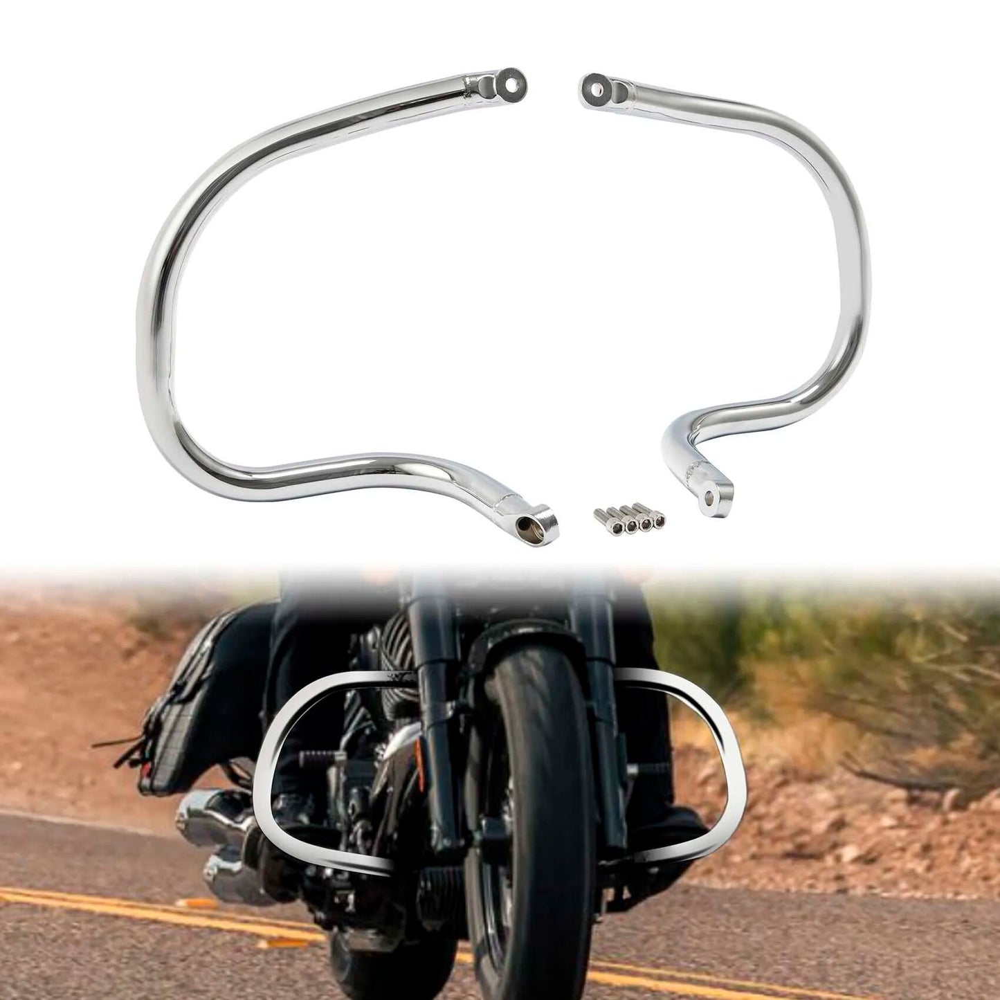 Voodoo Cycle House Custom Highway Crash Bar For Indian Super Chief Limited Bobber Dark Horse