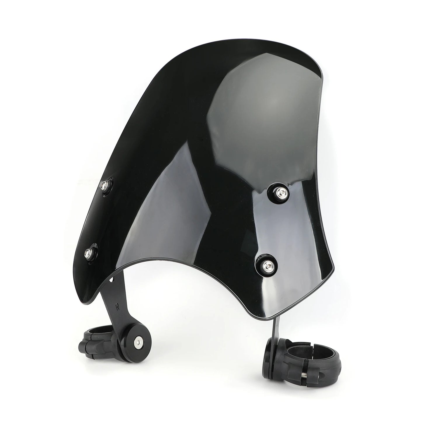 VOODOO CYCLE HOUSE ABS Motorcycle Windscreen Windshield for Harley Dyna Softail Models Black