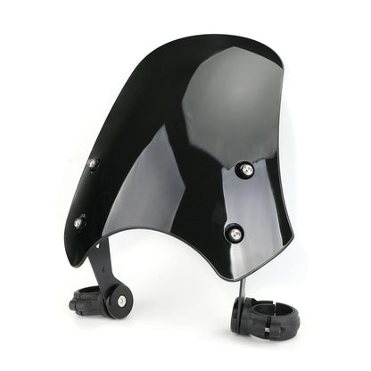 VOODOO CYCLE HOUSE ABS Motorcycle Windscreen Windshield for Harley Dyna Softail Models Black