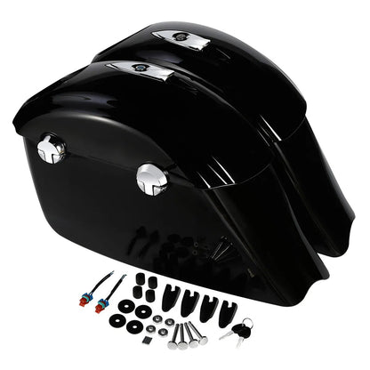 Voodoo Cycle House Custom Saddlebags With Electronic Latches & Speaker Lids For Indian Chieftain Classic 2014-2020 Springfield Dark Horse Roadmaster