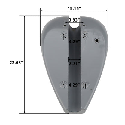 Voodoo Cycle House Custom Stretched 4.7 Gallon Gas Tank For Harley-Davidson & Custom Applications