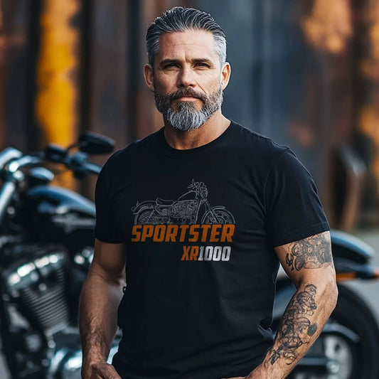 Voodoo Cycle House Short Sleeves Sportster Harley XR-1000 T Shirt for Men Women