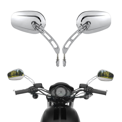 Voodoo Cycle House Custom Mirrors For Harley-Davidson & Custom Applications Touring Street Electra Glide Road King Sportster 883 1200 Dyna Fat Boy Bob Heritage Softail