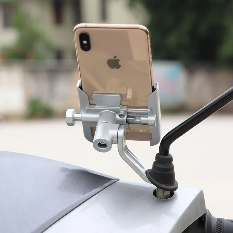 Voodoo Cycle House Indian FTR 1200 S FTR1200 Carbon / Rally Chief VINTAGE Scout CNC Handlebar - Mirror Mount Mobile Phone Holder
