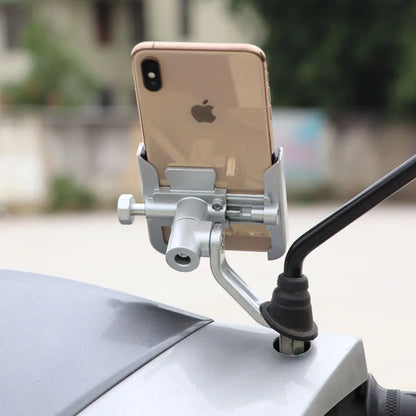 Voodoo Cycle House Indian FTR 1200 S FTR1200 Carbon / Rally Chief VINTAGE Scout CNC Handlebar - Mirror Mount Mobile Phone Holder