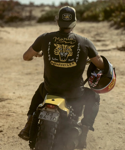 Motorcycle Off road Race Mad Tiger Printed Motorcycle Sport Speed Conquer Men's MARIA Loose Breathable Sweat Absorbing T-shirt