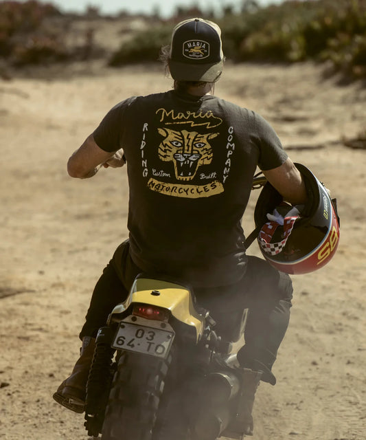 Motorcycle Off road Race Mad Tiger Printed Motorcycle Sport Speed Conquer Men's MARIA Loose Breathable Sweat Absorbing T-shirt