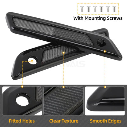 Voodoo Cycle House Custom Black Hard Saddlebag Latch Cover Smoke Reflectors For Harley Touring Road King Road Glide Street Glide 2014-up