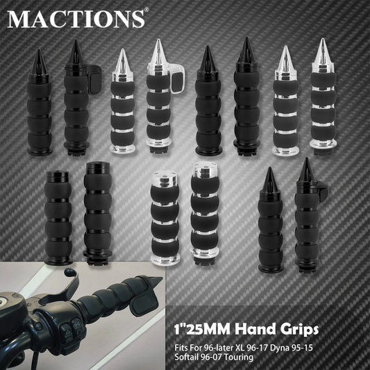 Voodoo Cycle House Custom 1" Motorcycle Hand Grips For Harley Touring FLHR Softail Fat Boy Sportster XL 883 1200 Dyna