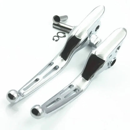 Voodoo Cycle House Custom Chrome/Black Slotted Clutch/Brake Levers For Harley Street  Road Glide FLHX FLTR Touring Trike models