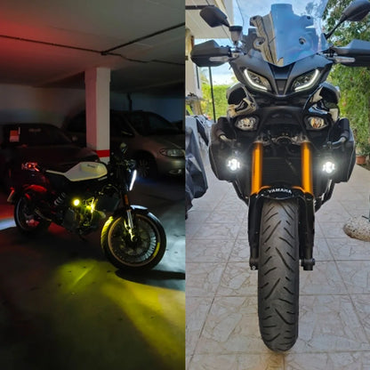 Voodoo Cycle House Pair of 100W Motorcycle Fog Lights Led Auxiliary Driving Light Spotlight
