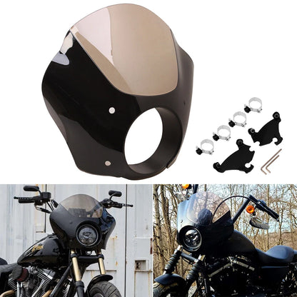 Voodoo Cycle House Black Front Headlight Fairing Windshield Bracket For Harley Sportster XL 1200 883 Custom XL883N