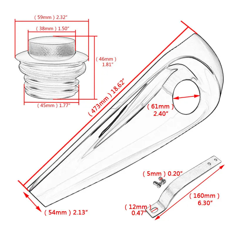 Voodoo Cycle House Custom Smooth Dash Fuel Tank Console Trim Panel Kit For Harley Touring Glides Road King 2008 Up