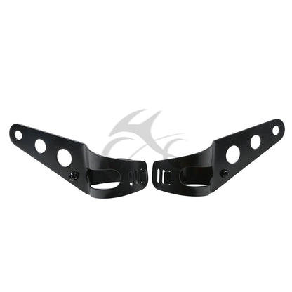 Voodoo Cycle House Custom Headlight Mount Bracket For Harley-Davidson & Custom Applications using 
35-43mm Fork Tubes