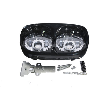 Voodoo Cycle House Dual LED Headlight For Harley-Davidson Road Glide 1998-2013