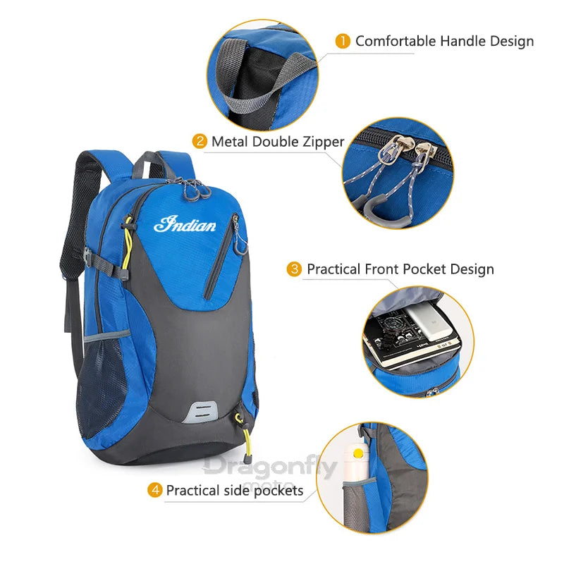 Indian FTR 1200 S FTR1200 Carbon / Rally Chief VINTAGE Scout Racing travel Men waterproof Backpack Bag Motorcycle Gift