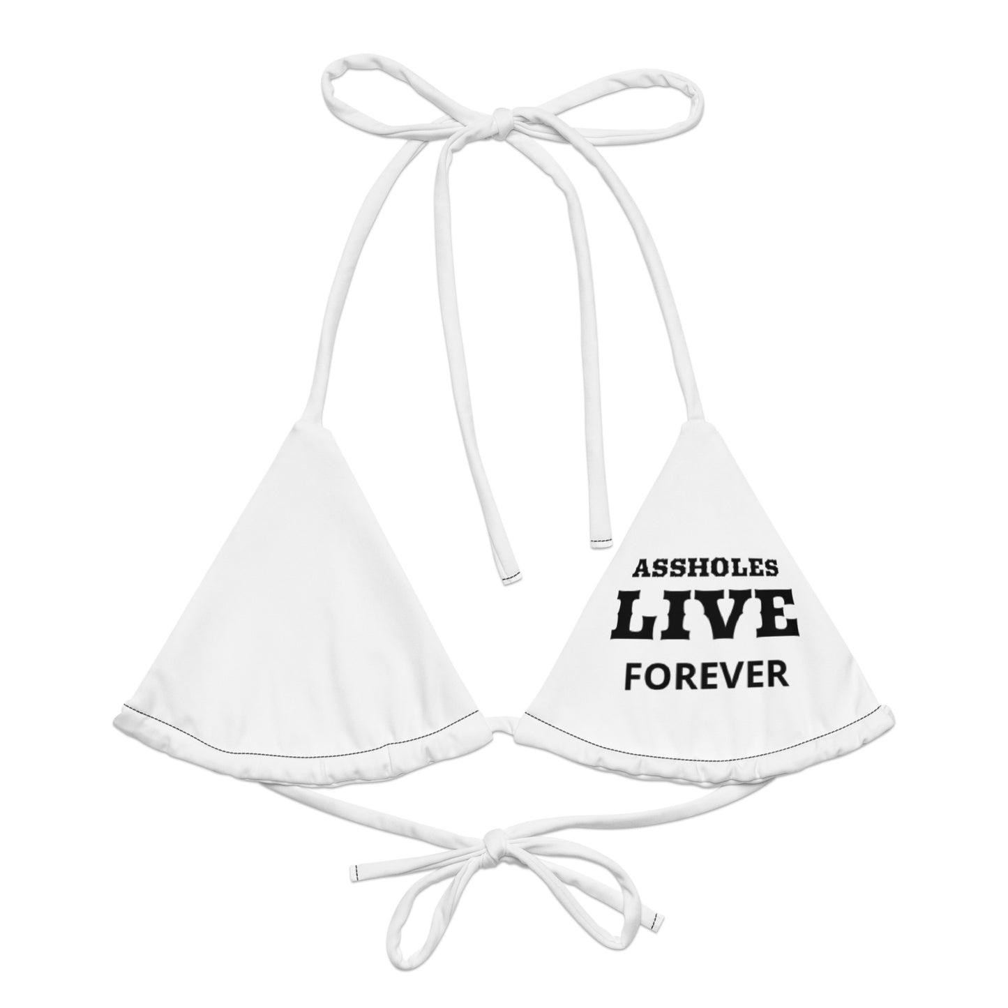 VOODOO MACHINE CO. All-over print recycled string bikini top