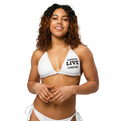 VOODOO MACHINE CO. All-over print recycled string bikini top