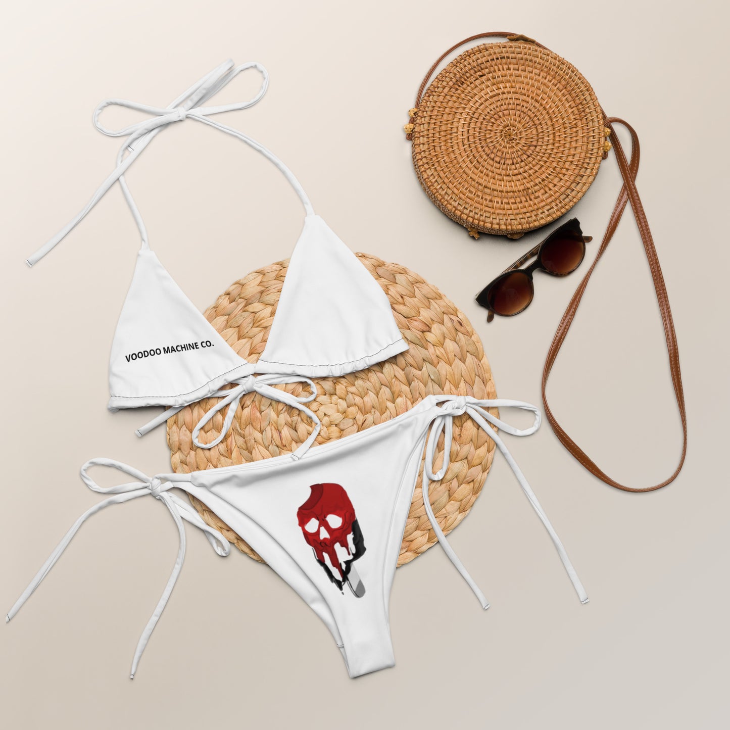 VOODOO MACHINE CO. All-over print recycled string bikini