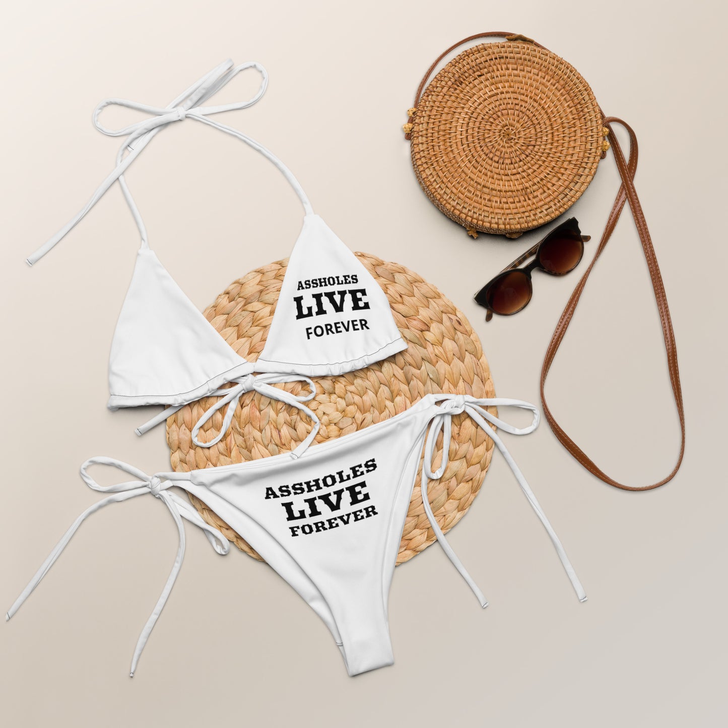VOODOO MACHINE CO. All-over print recycled string bikini