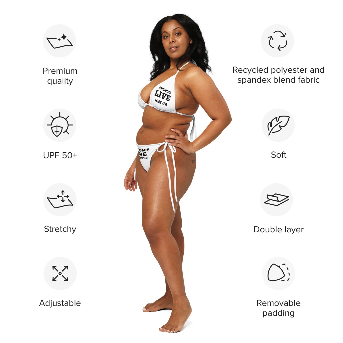 VOODOO MACHINE CO. All-over print recycled string bikini