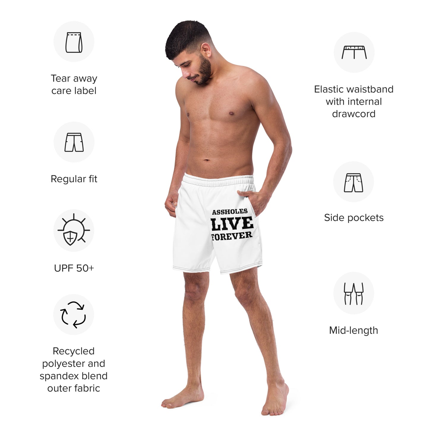 VOODOO MACHINE CO. Men's swim trunks