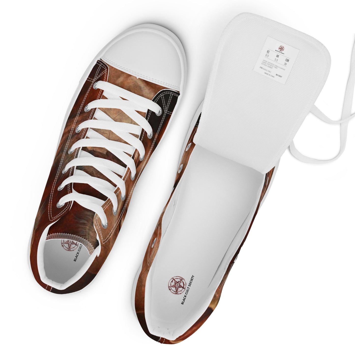BLACK CULT SOCIETY - BIRD BRAIN Men’s high top canvas shoes