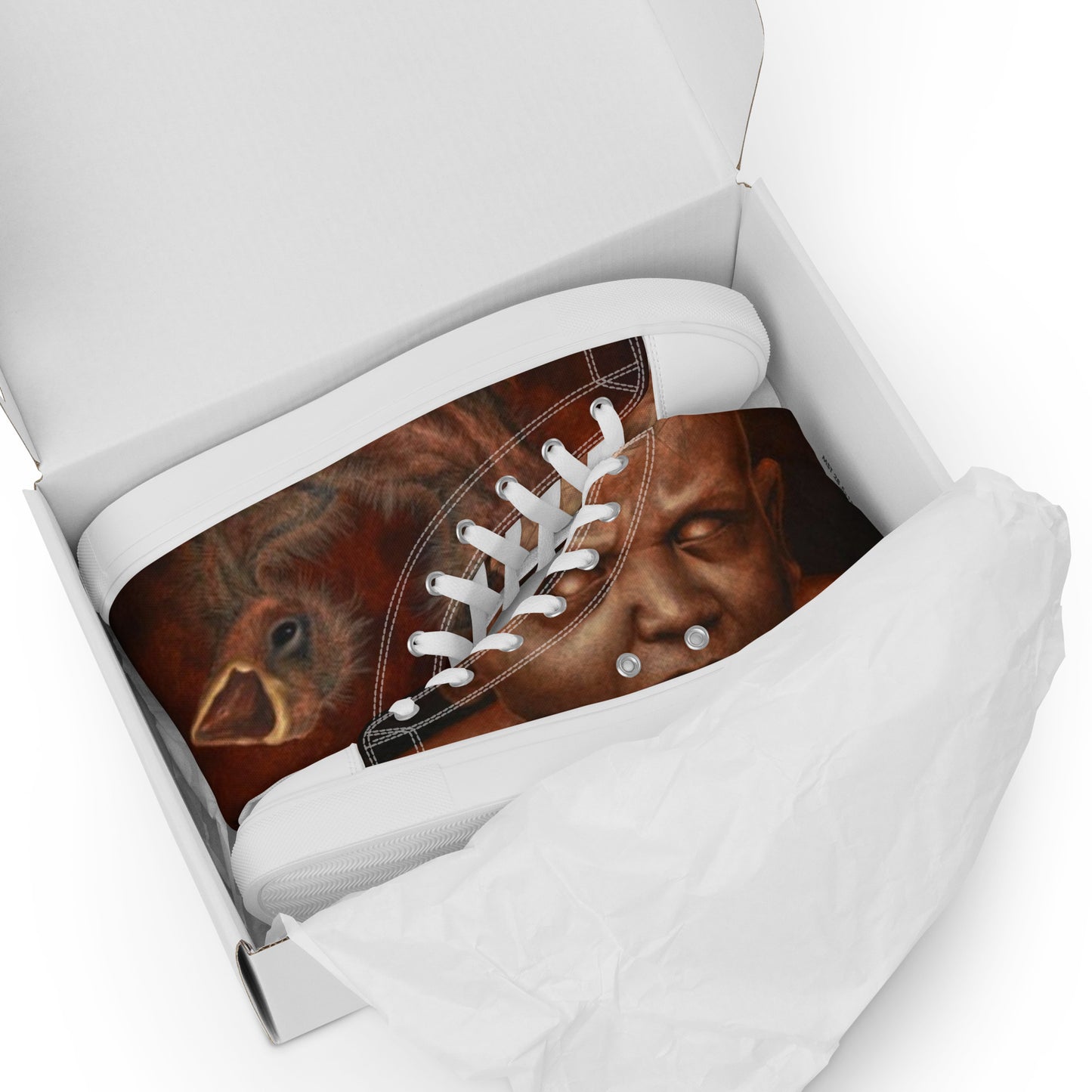 BLACK CULT SOCIETY - BIRD BRAIN Men’s high top canvas shoes