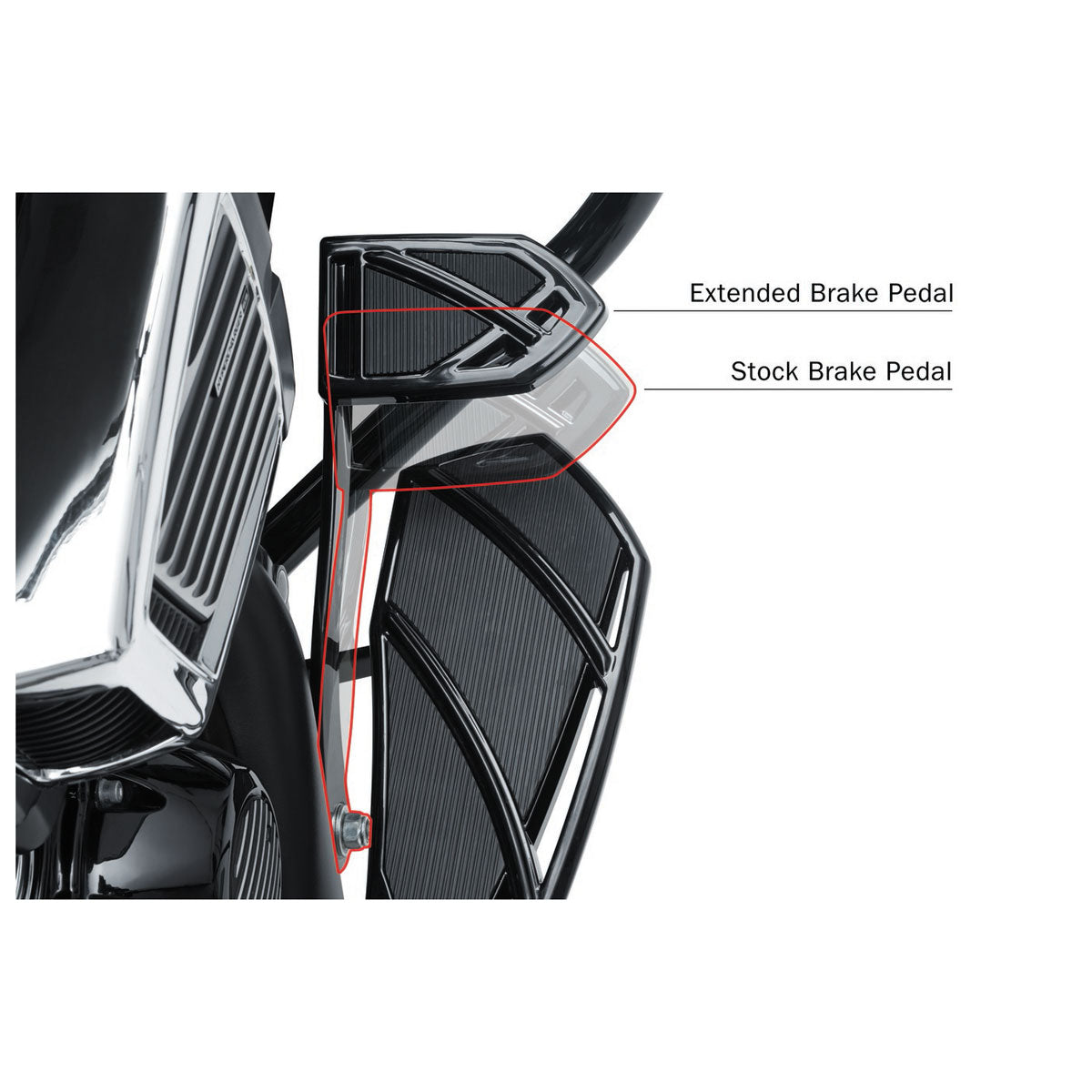 Harley-Davidson Extended Black Brake Pedal
