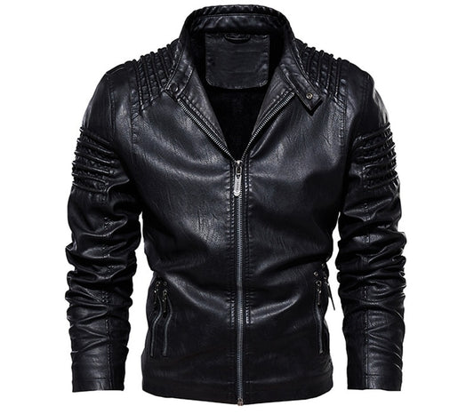 Voodoo Machine Co. Men's Slim Fit Modern Leather Jackets