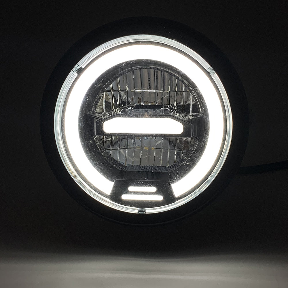 Voodoo Cycle House Universal LED 6.5" Round Head Light for Harley-Davidson - Indian - Custom Applications