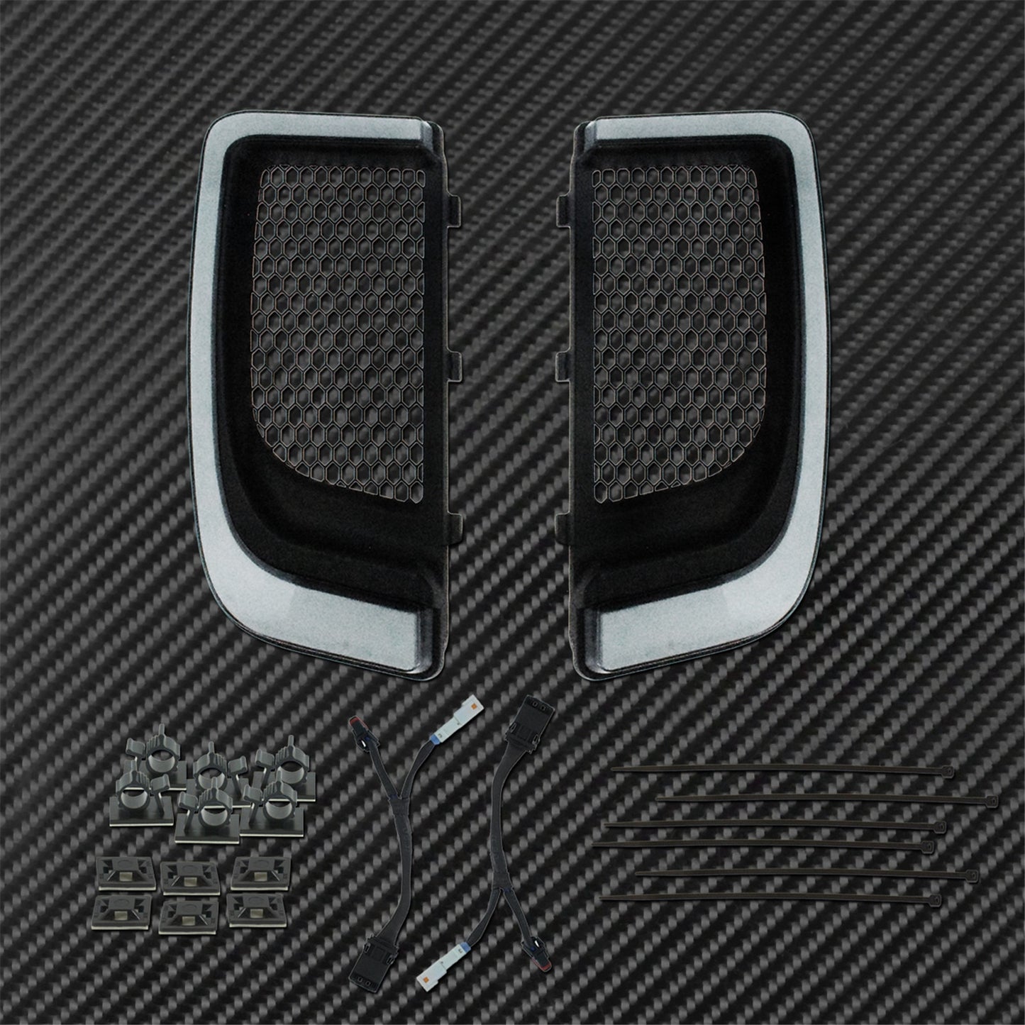 Voodoo Cycle House LED Turn Signal Lights For Lower Fairing Grills On Harley-Davidson Touring Models