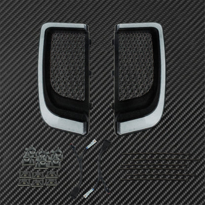 Voodoo Cycle House LED Turn Signal Lights For Lower Fairing Grills On Harley-Davidson Touring Models