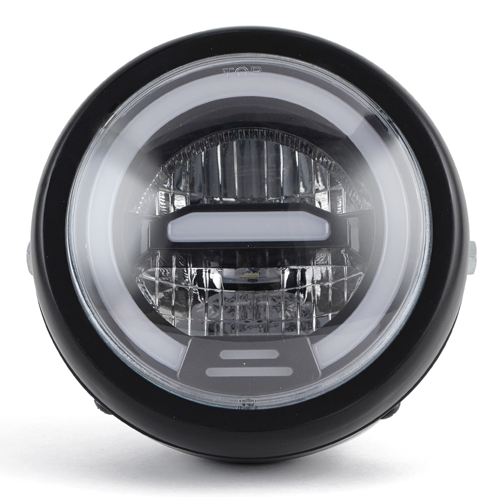 Voodoo Cycle House Universal LED 6.5" Round Head Light for Harley-Davidson - Indian - Custom Applications