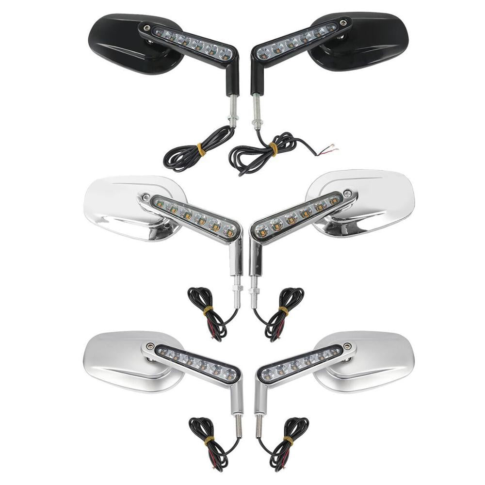 Voodoo Cycle House Custom Mirrors With LED Turn Signals For Harley-Davidson V ROD VRSCF 2009-2017 2016 2014 2010 2008